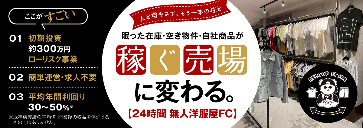 無人洋服屋RELOOP STOREのビジネスイメージ