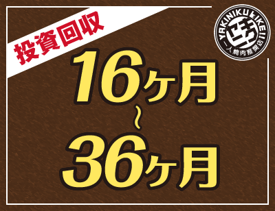 投資回収16〜36ヶ月