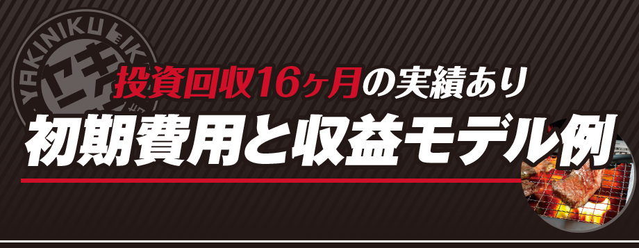 初期費用と収益モデル例