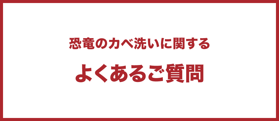 恐竜のカベ洗いに関するよくあるご質問